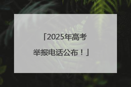 2025年高考举报电话公布！