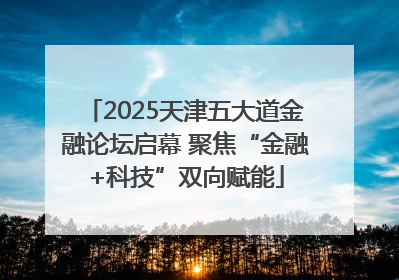 2025天津五大道金融论坛启幕 聚焦“金融+科技”双向赋能