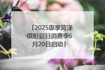 2025惠享菏泽·缤纷夏日消费季6月20日启动
