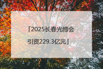 2025长春光博会引资229.3亿元
