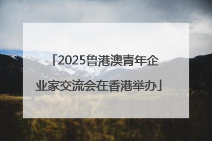 2025鲁港澳青年企业家交流会在香港举办