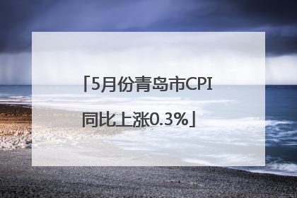 5月份青岛市CPI同比上涨0.3%