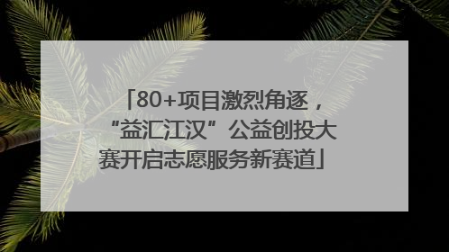 80+项目激烈角逐，“益汇江汉”公益创投大赛开启志愿服务新赛道